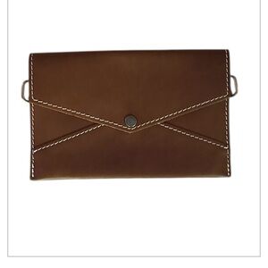 Portland Leather Elegant Brown Envelope Clutch